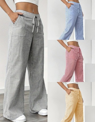 Pantalone donna righe gamba - a,