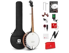 Banjo 5 String Full Size Banjos Set with Resonator, Remo Head, Beginner Banjo...