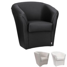 3 COLORI  Poltrona a Pozzetto Ecopelle 70x67x76 Imbottita Artigianale Made Italy