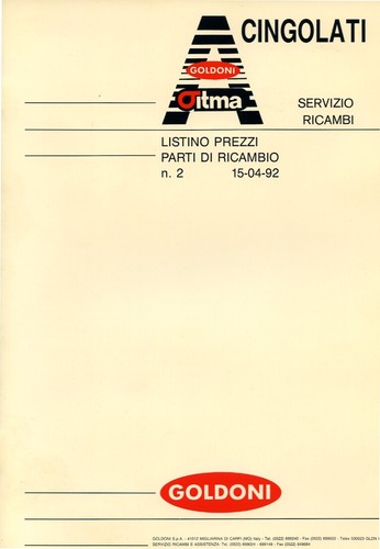 Goldoni cingolati servizio - goldoni, "