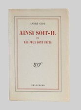 GIDE (André). Ainsi soit-il