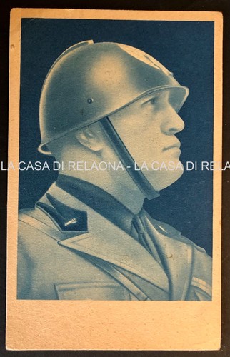 Cartolina propaganda mussolini - cartolina,