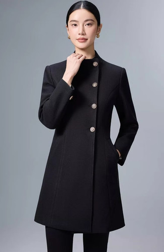Cappotto donna nero elegante - cappotto,