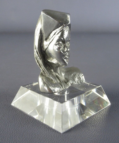 Scultura testa donna - , alluminio