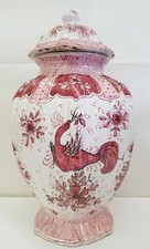 Grande Antico Vaso Potiche GUERRIERI VENEZIA in Ceramica cm 41