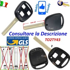 Telecomando CHIAVE GUSCIO TO2TY43 LAMA FISSA 3 TASTI per TOYOTA LEXUS