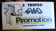 ADESIVO VINTAGE - 3° TROFEO 4WD PROMOTION BARDINETO 1989 -