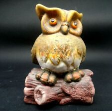 - - STATUINA IN CERAMICA DIPINTA GUFO GUFETTO - OWL - -