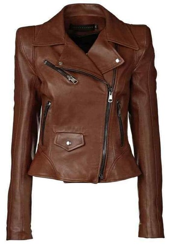 Giacca pelle marrone - pelle,