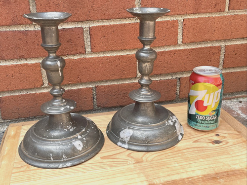 Coppia antichi candelabri - di,