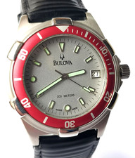 Orologio Bulova diver 200 meters swiss made vintage watch stainless steel 37mm