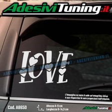 Adesivo Scritta Love con Cuori