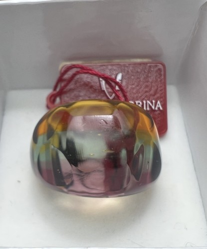 Anello vetro murrina antico - vetro,