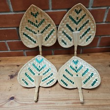 4 x Vintage Heart Shape Woven