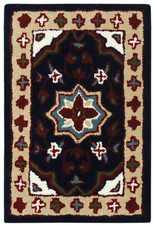 Tappeto In Lino 40x60 Blu