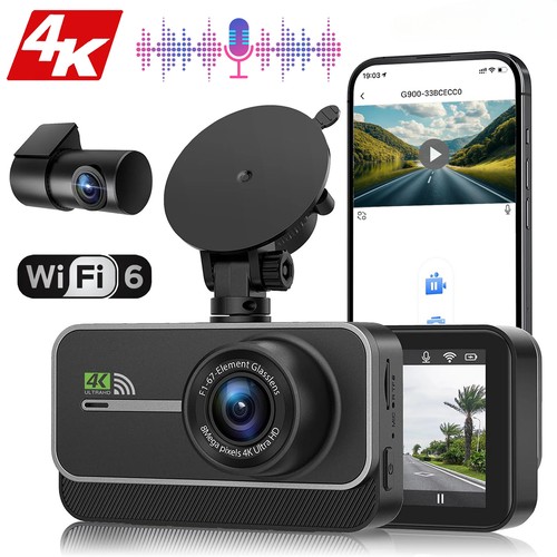Dash cam wifi dual - dash, 4k