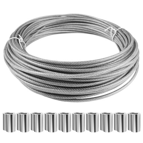 18m cavo acciaio 3mm - acciaio,