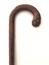 Antico bastone inizi 900 in legno h 91 cm