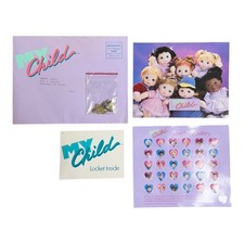 Collana vintage Mattel 1985 MY CHILD DOLL cuore medaglione catena foto mailer