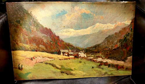 Dipinto paesaggio montano - dipinto,