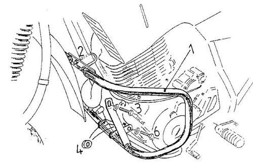 Staffa protezione motore - , nera