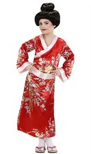 WIDMANN 76538 costume geisha bambina rosso 11/13 158cm #7653