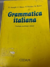LIBRO SCOLASTICO GRAMMATICA ITALIANA USATO CON SCRITTE CEDAM