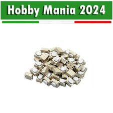 10 Pezzi - Pulsanti Interruttore Smd 4Pin 3.2X4.2X2.5mm Bianco Push Button