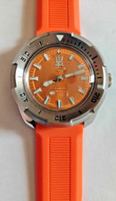 OROLOGIO CUSTOM VOSTOK AMPHIBIAN 710743 CASSA 43 MECCANICO AUTOMATICO ARANCIONE