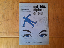 Spartito "Nel blu, dipinto di blu", Domenico Modugno, Sanremo 1958,Ediz. Curci