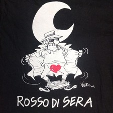 VAURO SENESI T SHIRT DA COLLEZIONE ROSSO DI SERA FUMETTISTA MAGLIETTA RUSSEL TGL