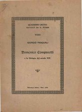 Domenico Comparetti - Giorgio Pasquali (Biblioteca editrice) [1929]