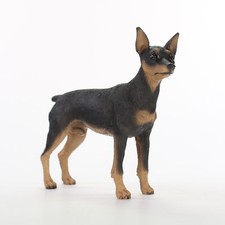 Statuina Pinscher in miniatura dipinta a mano da collezione nera