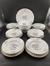 SERVIZIO DA TAVOLA X 6 ZUPPIERA VASSOIO 20 PEZZI RICHARD GINORI FIORI ROSA ORO