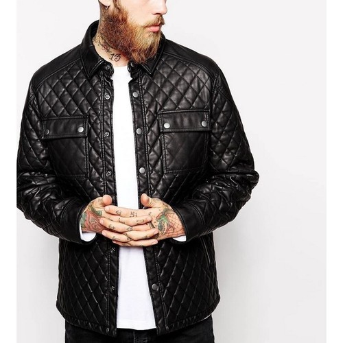 Giacca pelle uomo vera - in,