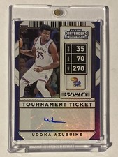 Udoka Azubuike Panini Contender Draft Pick Gold Tournament Ticket #18/49 Kansas