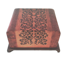 Portasigarette in legno con carillon vintage anni '40 da Sorrento