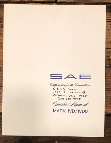 Amplificatore sae mark - sae,