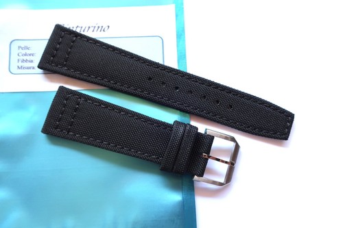 Strap 22mm black canvas - strap,