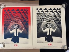 Obey Giant, Shepard Fairey - Set di stampe trance conformity firmato + numerato x/350