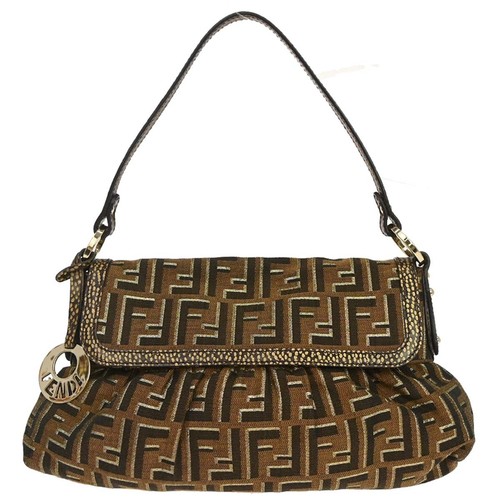 Fendi brown canvas tobacco - fendi,