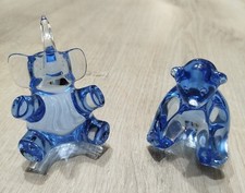 Vintage Art Decor Gift By Baccarat France Pezzi Rari Coppia  Elefante E Orsetto.