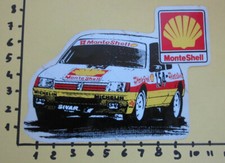 MONTE SHELL PEUGEOT RALLY  ADESIVO STICKER VINTAGE NEW ORIGINAL 