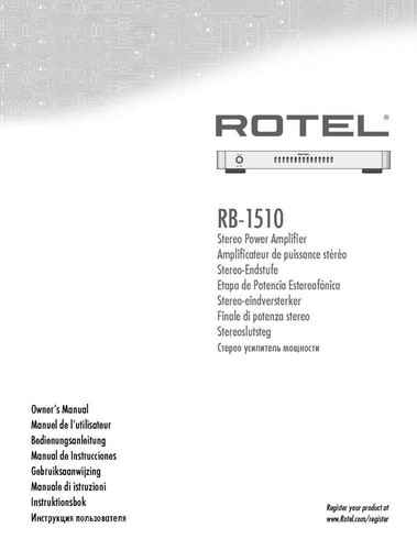 Rotel 1510 amplificatore - rotel, rb-1510