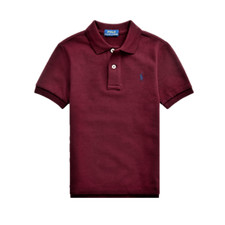 Polo Ralph Lauren ragazzo S/S polo blu vino cotone nuova con etichetta 2 2T
