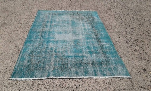 Tappeto blu area overdyed - tappeto,