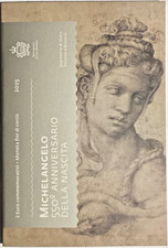 San Marino moneta  2 Euro FDC  550 Anniversario nascita Michelangelo 2025