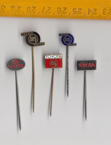 Vintage enamel toyota pin - vintage,