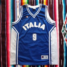 Canotta Champion Italia Nazionale #9 Pozzecco Vintage Basket