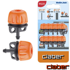 Claber 10 GOCCIOLATORI REGOLABILI 0-40 Litri/Ora PER IRRIGAZIONE A GOCCIA 91225